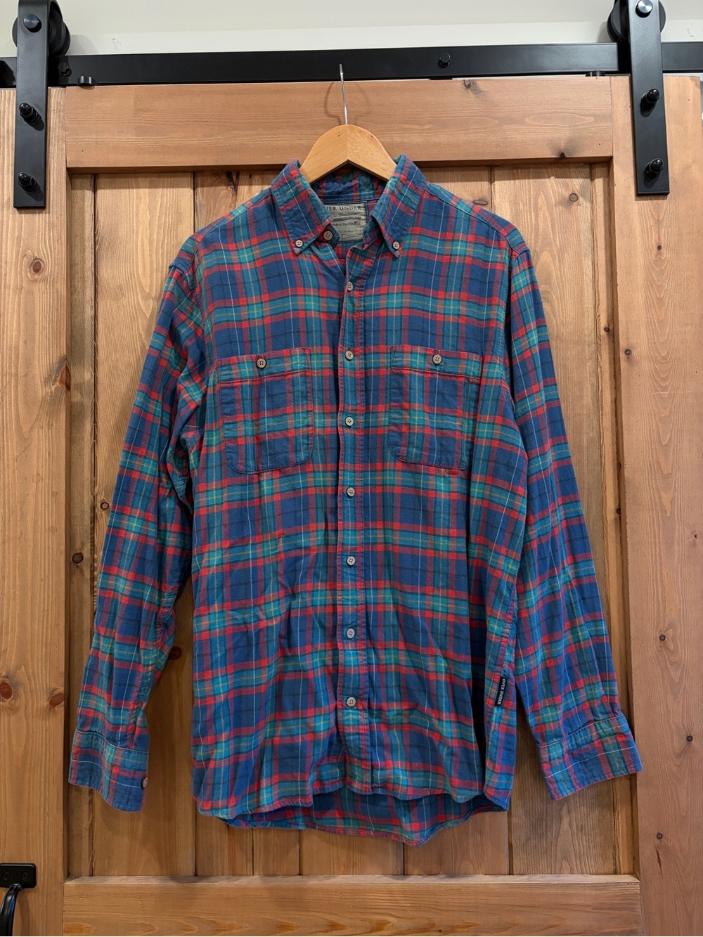 Over Under Plaid Button Up Shirt